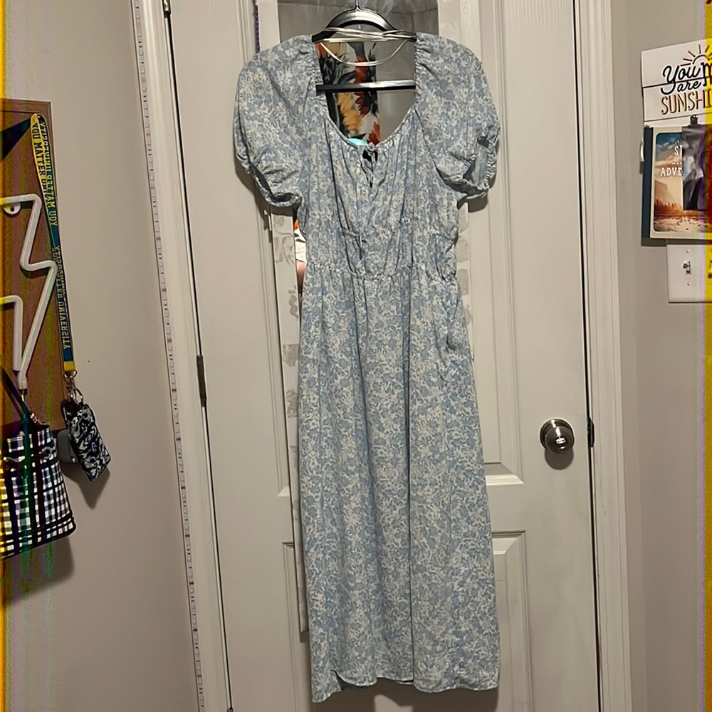 Blue and White dress from Who What Wear